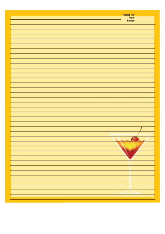 Cherry Martini Recipe Card 8x10 Printable pdf