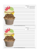 Cupcakes White Recipe Card 4x6