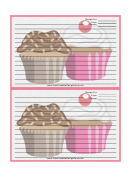 White Cupcakes Recipe Card 4x6