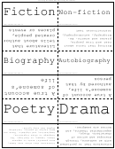 Literary Genres Flash Cards Printable pdf