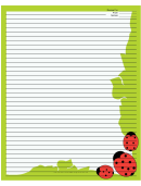 Light Green Ladybugs Recipe Card 8x10