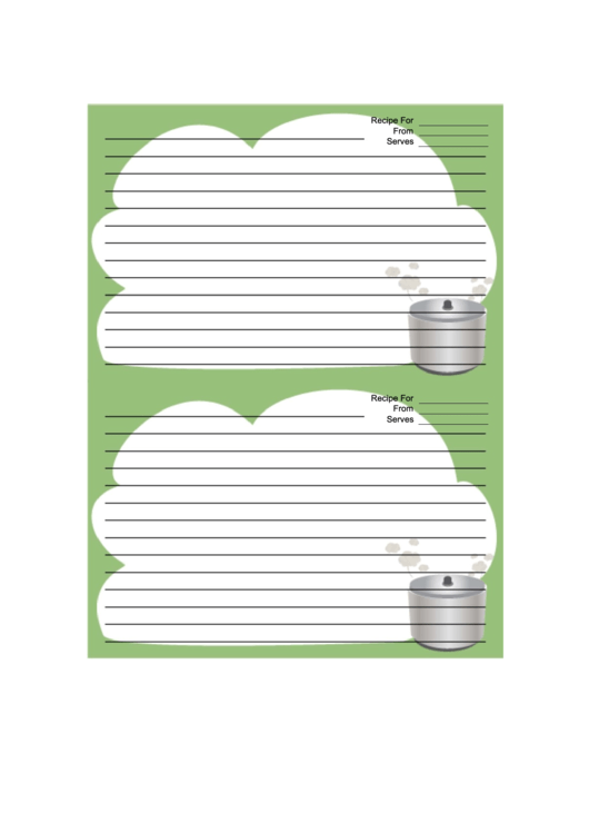 Crockpot Green Recipe Card 4x6 Printable pdf