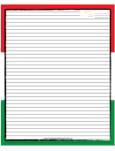 Italian Flag White Recipe Card 8x10