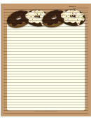 Frosted Doughnuts Brown Recipe Card 8x10