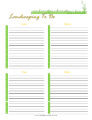 Landscaping Checklist