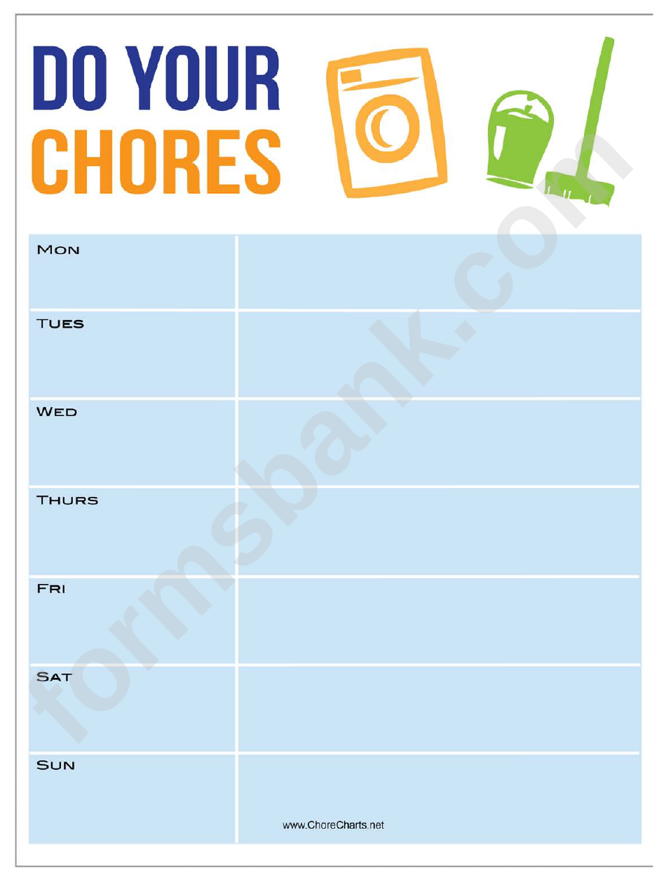 Do Your Chores Chore Chart - Weekly