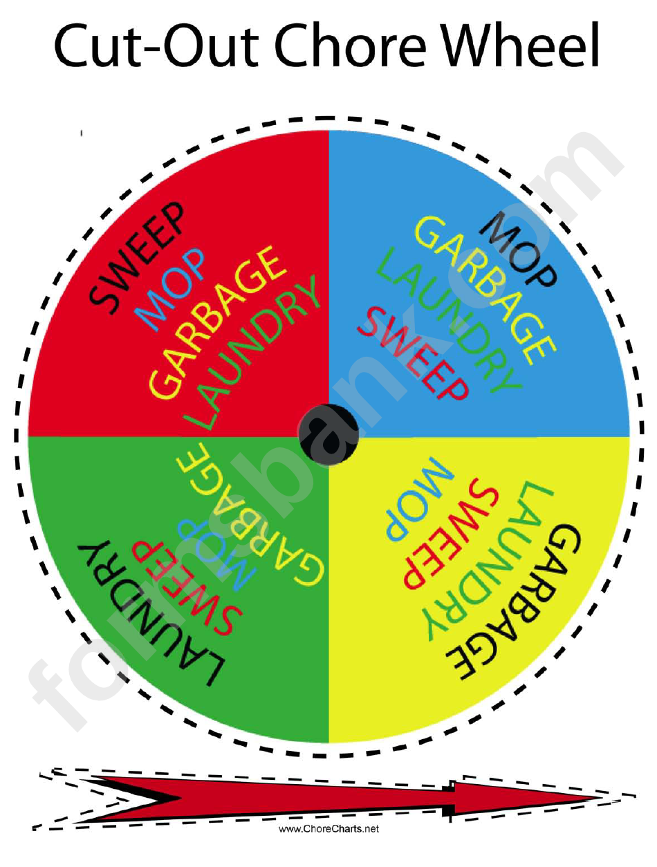Cut Out Chore Wheel Template Printable Pdf Download