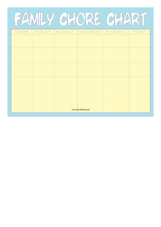 Big Family Chore Chart Printable pdf