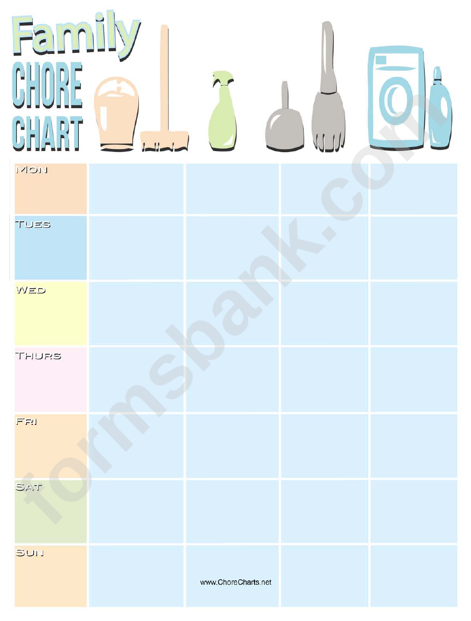 Cleaning Family Chore Chart