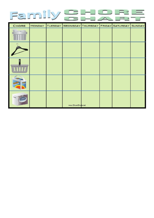 Task Family Chore Chart Printable pdf