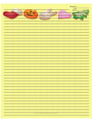 Holiday Cookies Yellow Recipe Card 8x10