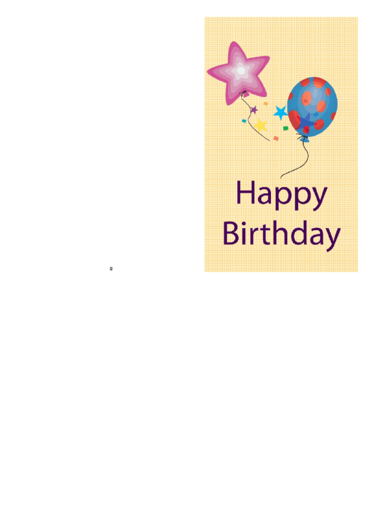 Happy Birthday printable pdf download