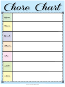 7 Day Chore Chart Template