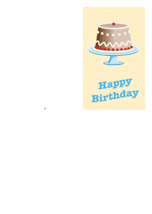 Happy Birthday Card printable pdf download
