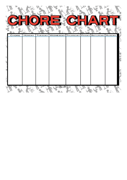 Cleaning Staff Weekly Chore Chart Printable pdf