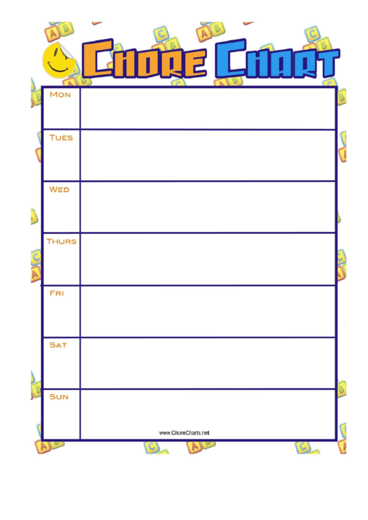 Building Blocks Weekly Chore Chart Printable pdf