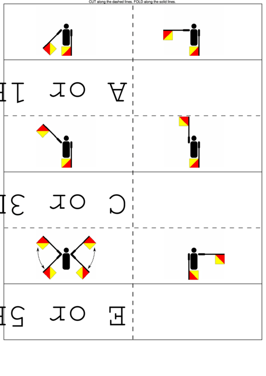 Semaphore Flags Flash Cards Printable pdf