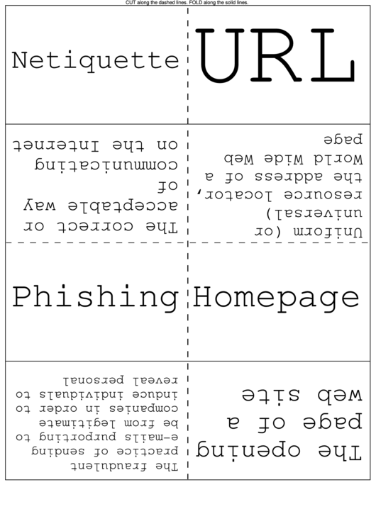 Internet Lingo Flash Cards Printable pdf