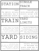 Railroad Terms Flash Cards Printable pdf