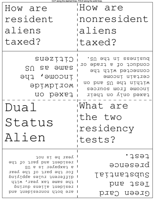 Flash Cards - Immigration printable pdf download