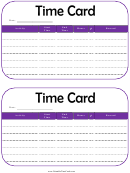 Daily Time Card