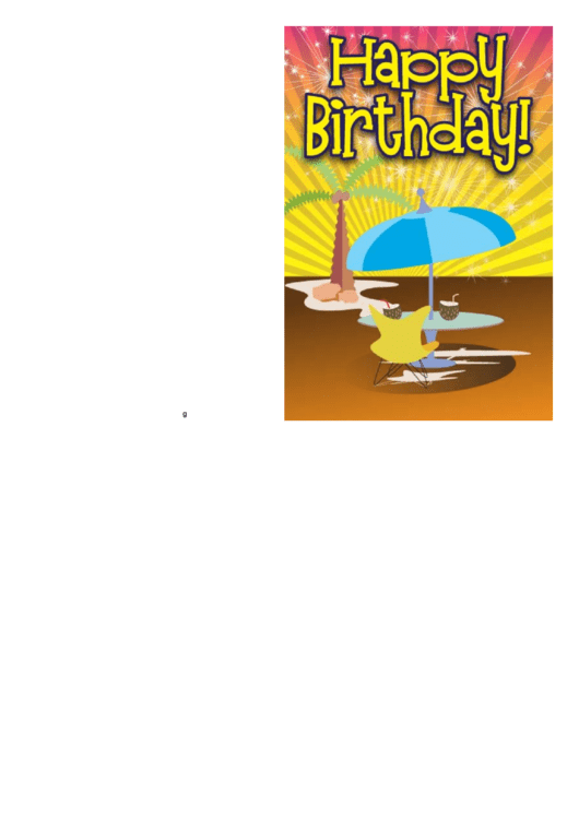 Happy Birthday Card Printable pdf
