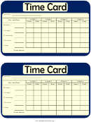 Multi-child Weekly Time Card