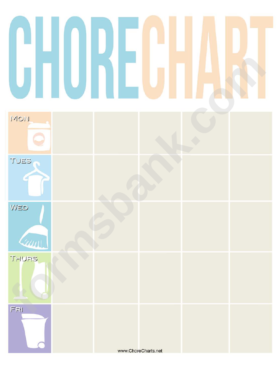 Pastel Weekly Chore Chart
