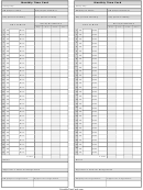 Monthly Time Card Template - Two Per Page