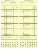 Semi-monthly Timecard Template - Two Per Page - Yellow