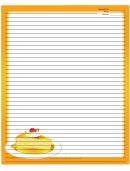 Yellow Cheesecake Recipe Card 8x10