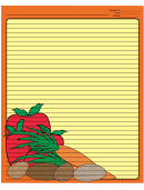 Vegetables Orange Recipe Card 8x10