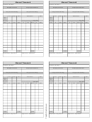Manual Time Card Template - Four Per Page