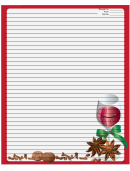 Wine Red Recipe Card 8x10