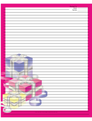 Elegant Gifts Pink Recipe Card 8x10