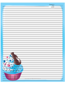 Ice Cream Sprinkles Blue Recipe Card 8x10