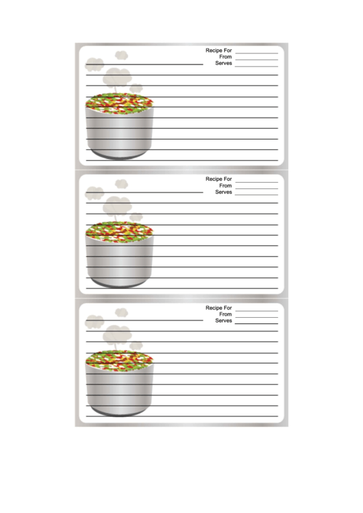 Tasty Gray Recipe Card Template Printable pdf