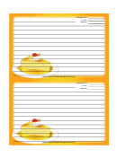 Yellow Cheesecake Recipe Card