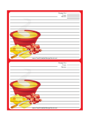 Soup Cheese Red Recipe Card