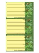 Green Herbs Recipe Card Template