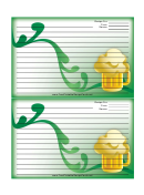Green Mugs Recipe Card