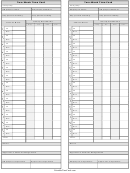 Two-week Time Card Template - Two Per Page