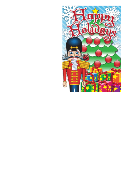 Happy Christmas Gifts Card Template Printable pdf