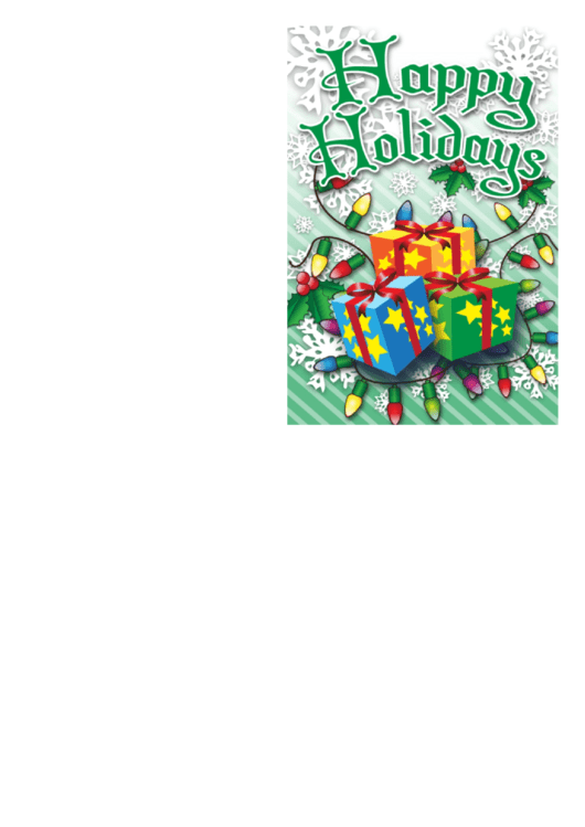 Christmas Gifts Card Template Printable pdf