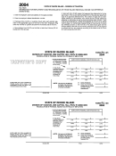 Reconciliation Of Personal Income Tax Withheld By Employers - State Of Rhode Island 2004 Printable pdf