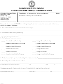 Fillable Form Ran - Certificate Of Renewal Of Assumed Name (Domestic Or Foreign Business Entity) Printable pdf