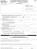 Form Br - Business Income Tax Return - City Of Franklin, 2014 Printable pdf