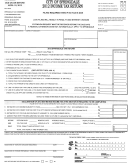 Form Ir - Income Tax Return - City Of Springdale - 2012