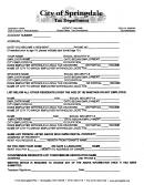 Taxpayer Registration Form - City Of Springdale