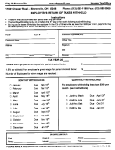 Form W-1 - Employer's Return Of Taxes Withheld - City Of Sharonville